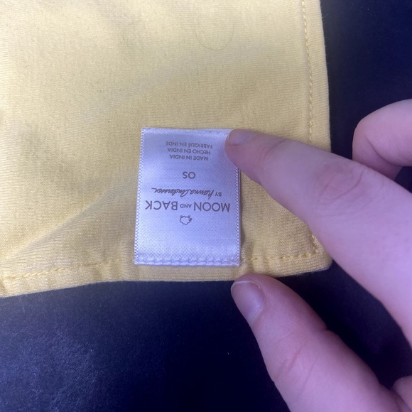 Moon and Back Hanna Andersson Lovey Yellow Stars 12 x 17.5" Security Blanket - Picture 5 of 5